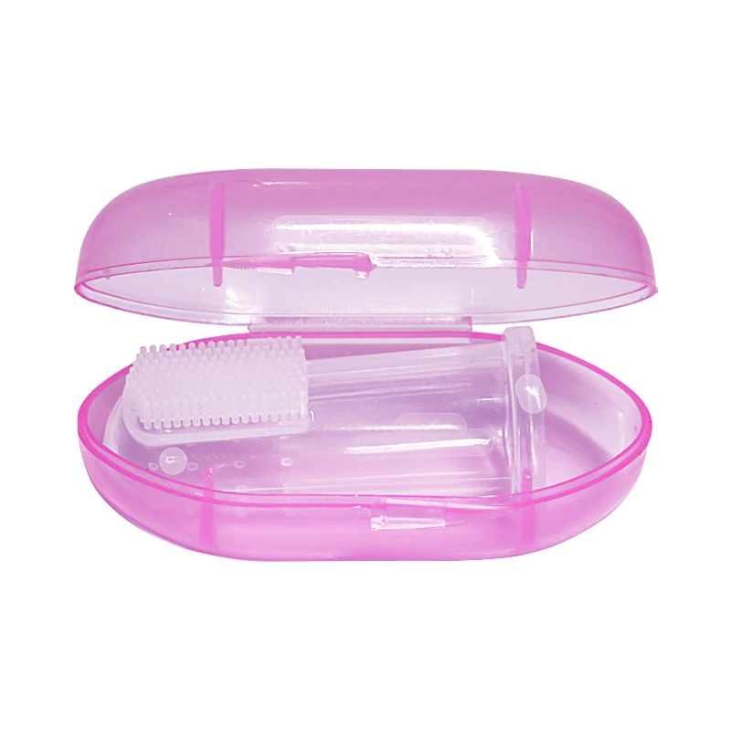 Small child and baby teeth cleaning wholesale BPA free finger toothbrush silicone