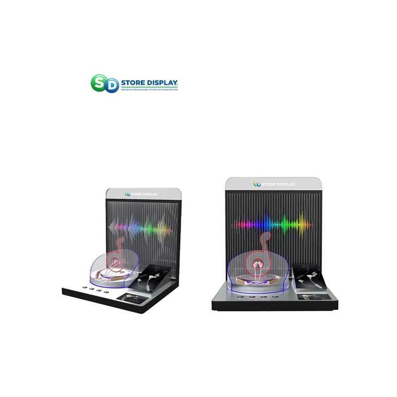 earpod bluetooth retail store try in on display racks built in trigger sensor audition module headphone acrylic display stand