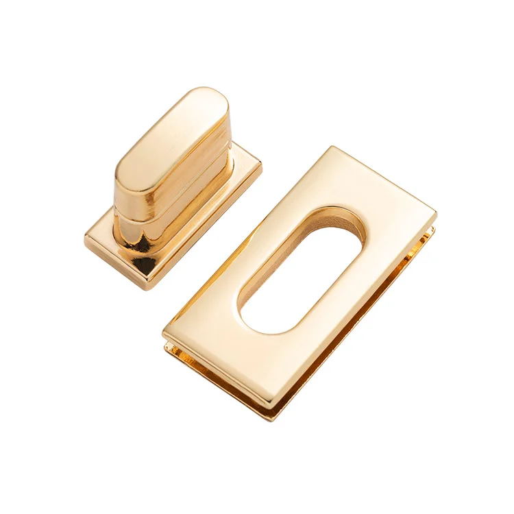 wholesale factory custom Fashion locks for handbags square turn jewelry box press Retro twist button women