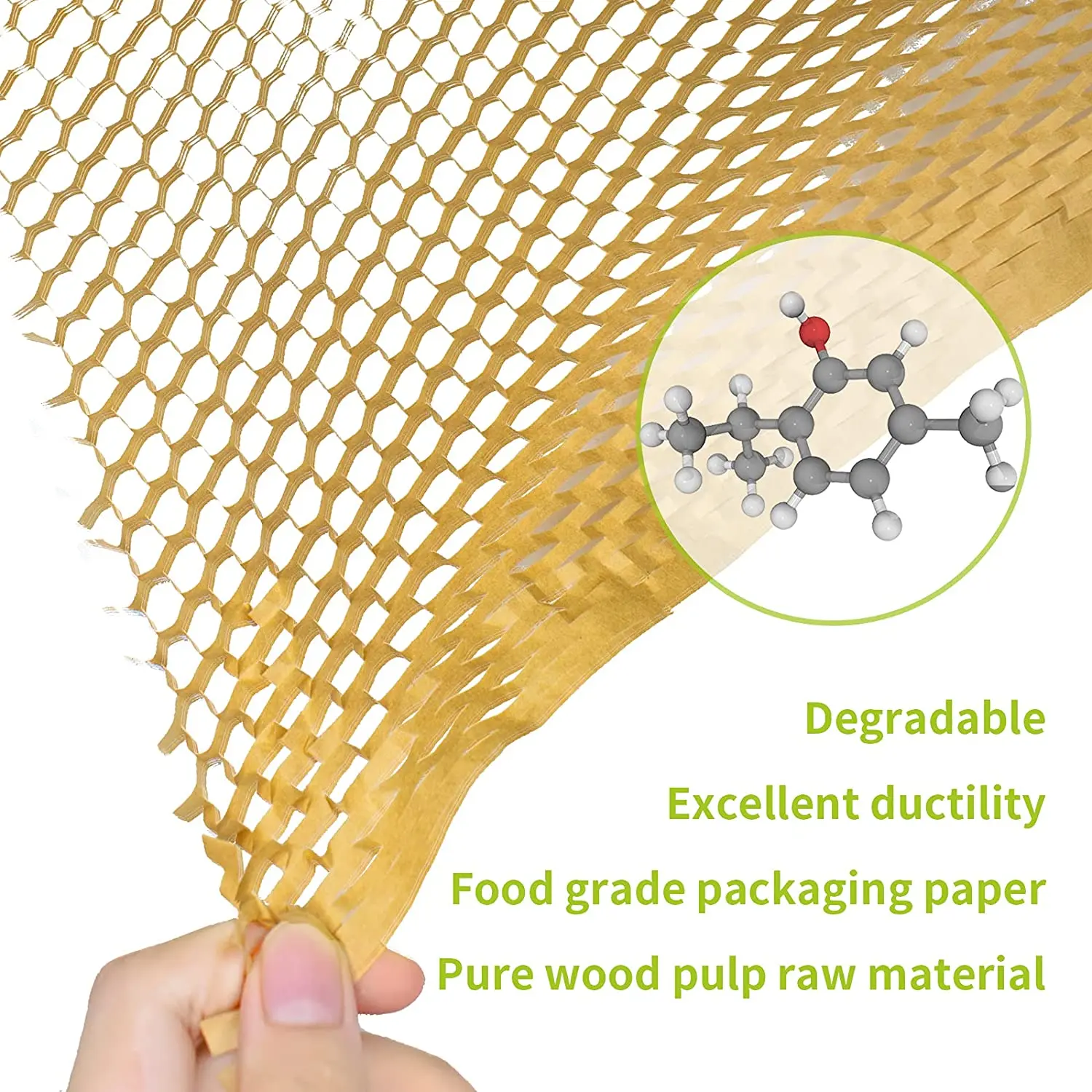 Anti-collision Kraft Honeycomb Paper Cushioning for Flowers Craft Packing and Moving Breakables Wrap Wedding Birthday