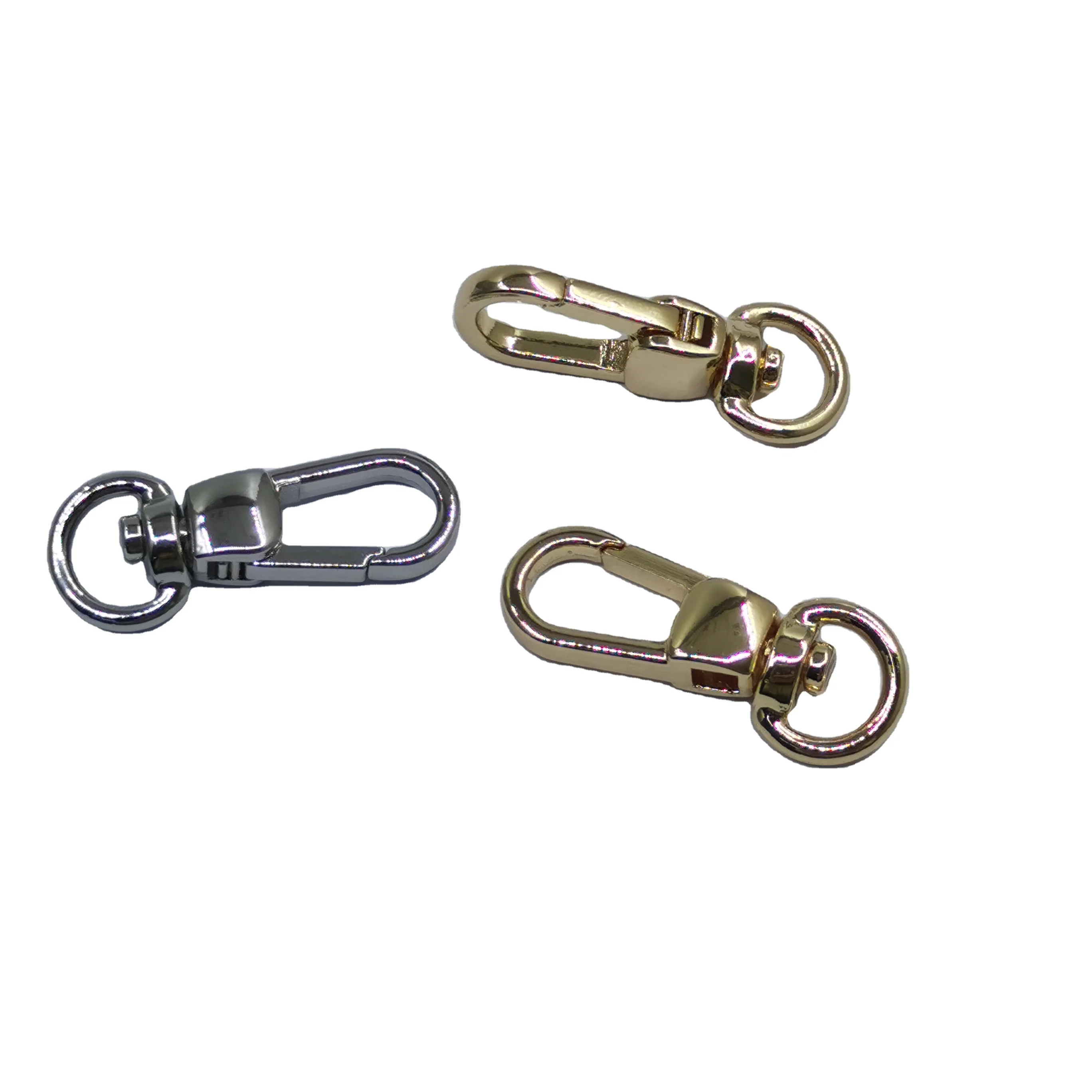 Different size swivel bolt   carabiner  metal d ring adjustable buckle dog hook for pet supplies Zinc alloy snap hook