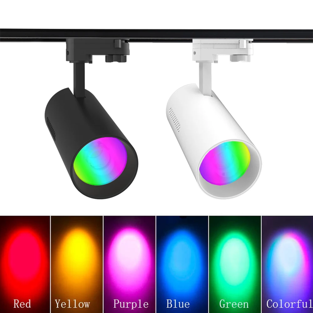 15W 20W Tuya Zigbee Wifi Voice Control Smart Home RGBWW LED Track Light 10W RGBCW Tuya Track Light Smart