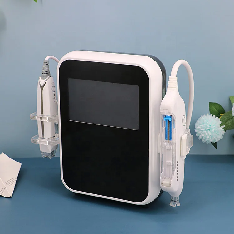 Newest face skin tightening no needle meso injector mesotherapy gun 2 in 1 with RF handle Hello face plus