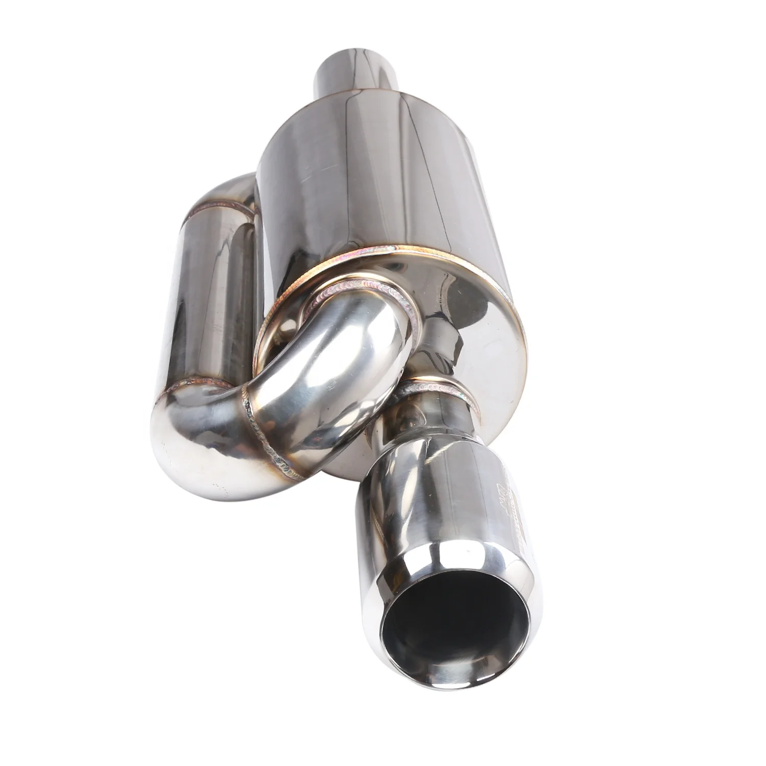 Car exhaust pipe factory 2 inch Car retrofit stainless steel exhaust pipe 51mm inlet S drum exhaust pipe M drum muffler