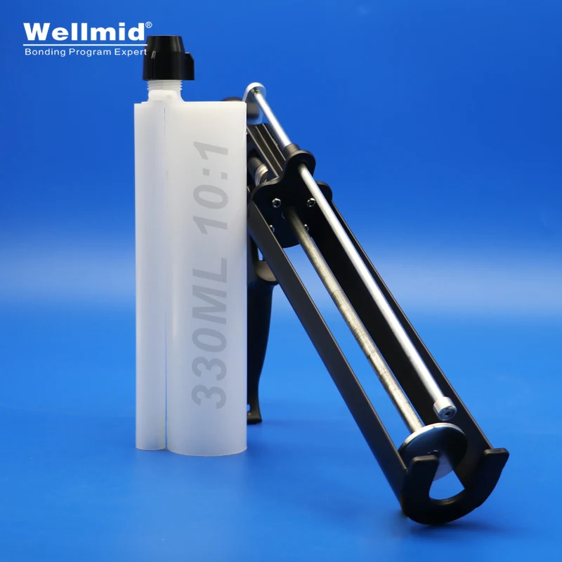 Metal Glue Gun For 330ML 10:1 Split Type AB Cartridge Adhesive Dispensing 2K Glue Loctite ARALDITE AB Cartridge Manual Power Gun