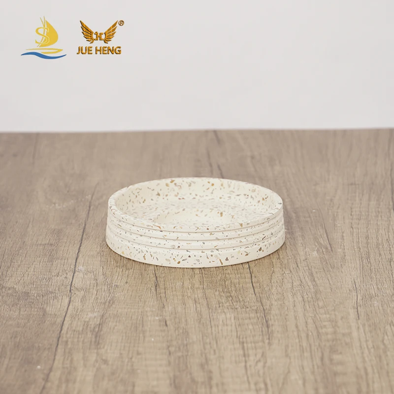 Bathroom gadgets Concrete Bathroom accessories set  modern cement  washroom accessories with terrazzo effect for hotel and ho