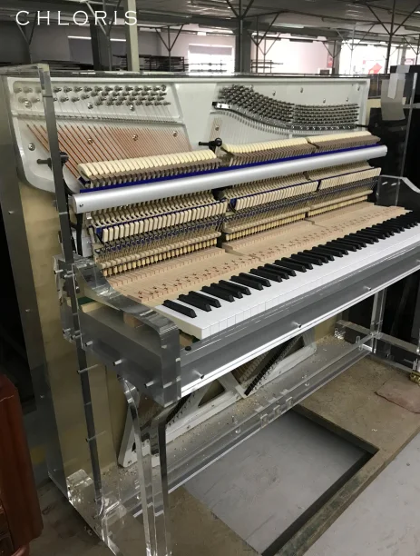 Стоячее пианино HU-123A с украшением в виде кристаллов фортепиано с акриловым скамья для фортепиано