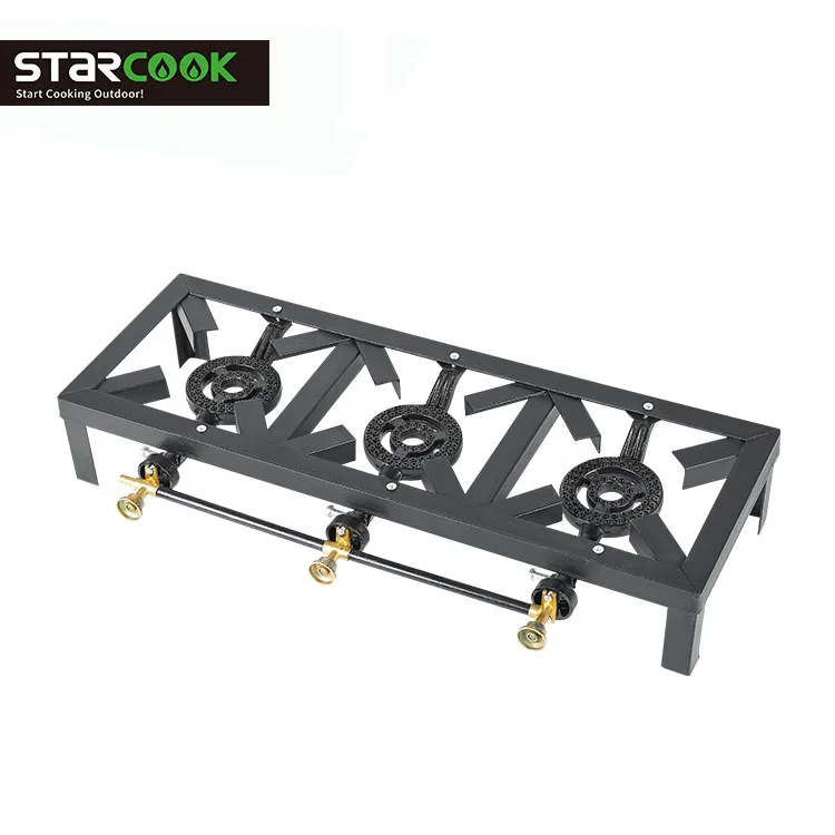 
Great Industrial Gas Stove Gas Cooker 3 Burner Burner Cast Iron For Outdoor Cooking 