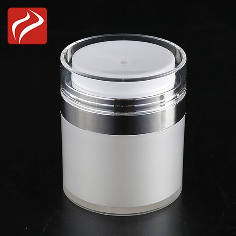 STOCK 15ml 30ml 50ml 100ml Wholesale Engrave Logo Cosmetic Cream Acrylic Airless Pump Jar Airless Jar