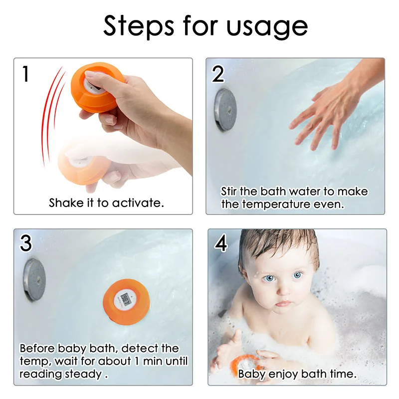 Круглый плавающий термометр, цифровой ЖК-термометр для водяной ванны для бассейна/комнаты/ванны