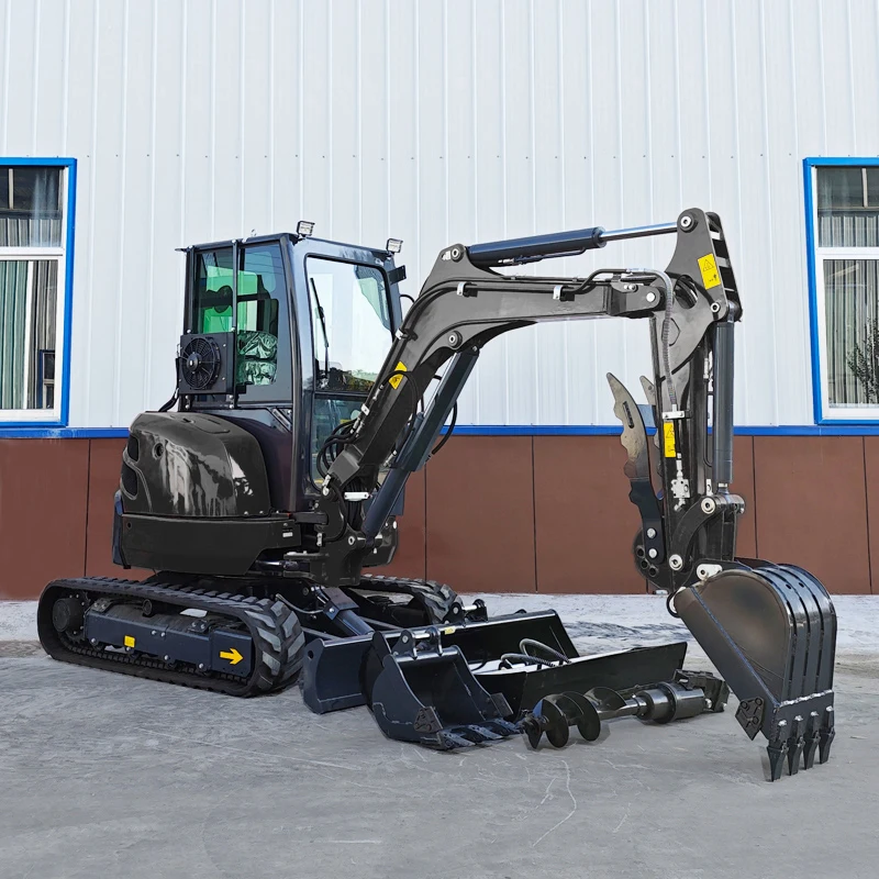 Free Shipping EPA Excavator 3.5Ton 4 Ton Kubota Engine Crawler Digger Farm Mini Bagger Mini Excavator with Thumb Bucket