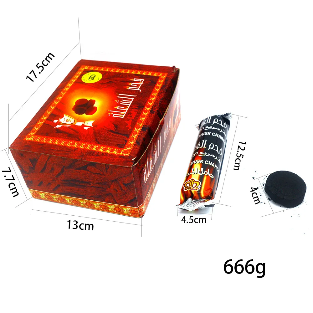 Coconut charcoal Charcoal factory Quick Lighting pure Hard Wood long burning time Round Shisha charcoal