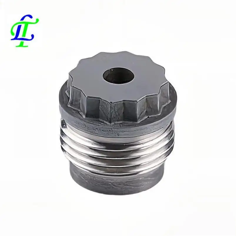 Cemented carbide oil spray screw thread nozzle for pdc drill bit