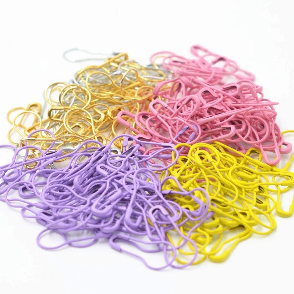 450 Pcs Baby Metal Calabash Safety Pins Knitting Needle Stitch Markers Safety Pin with Storage Box