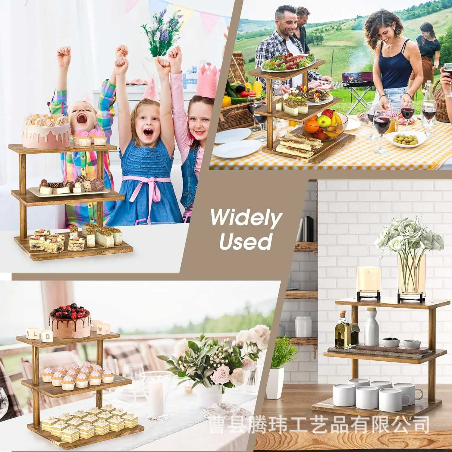 Wood Multi-functional Storage Rack Wooden Display Desktop Rack Storage Wooden Stationery Desktop for Household