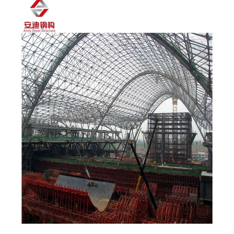 Prefabricated Special Shape Space Frame Steel Structure Building  Roofing Shed