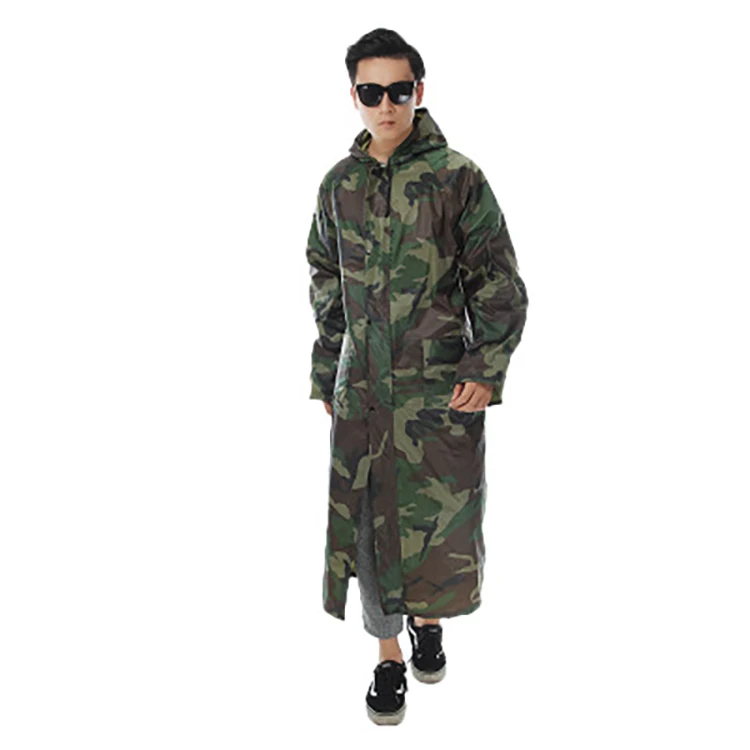 
Outdoor Military Woodland Fashion Camouflage Polyester Raincoat 