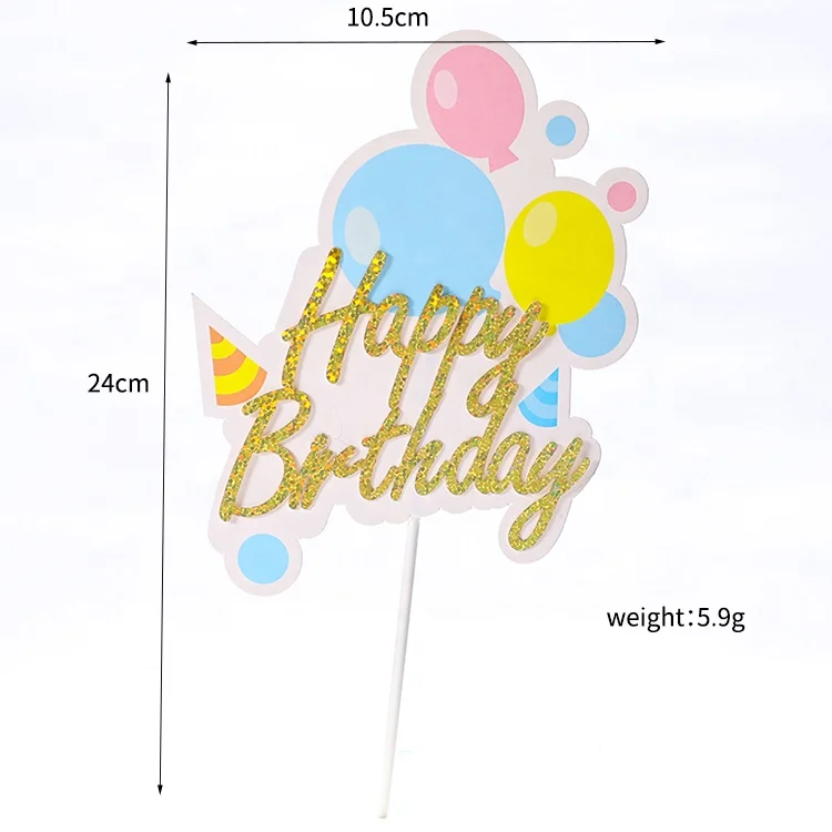 New hot fashion paper cake topper birthday party cake topper cartoon gift balloon hot air balloon cake toppers