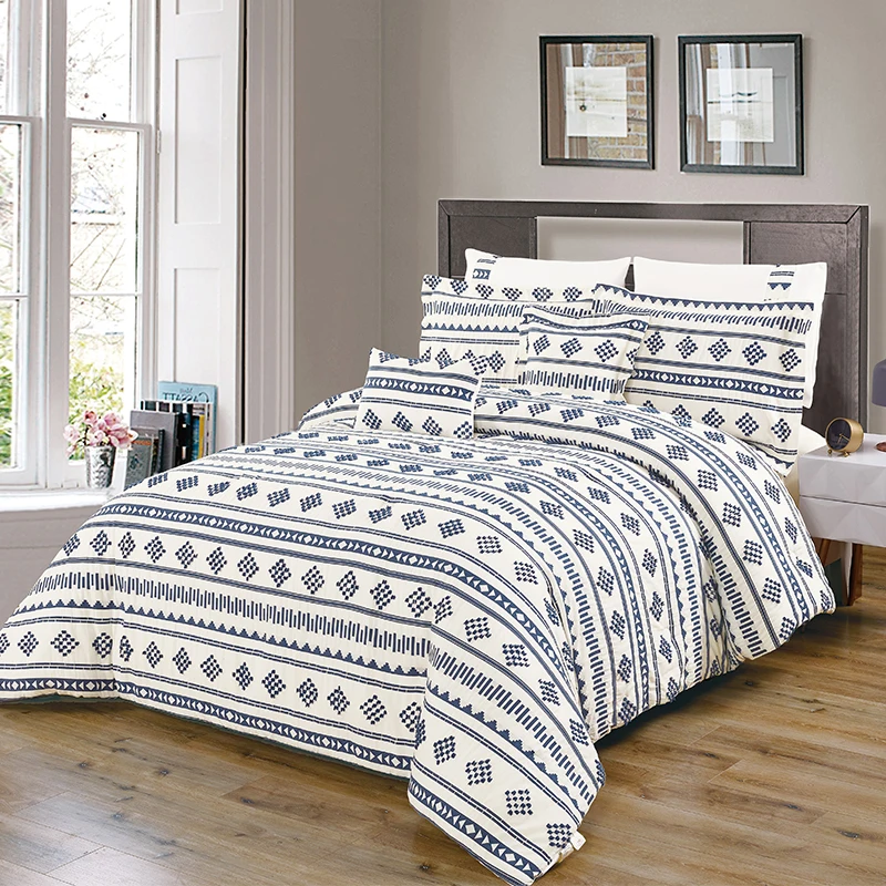 KOSMOS Jacquard Cotton Beige Duvet Cover Comforter