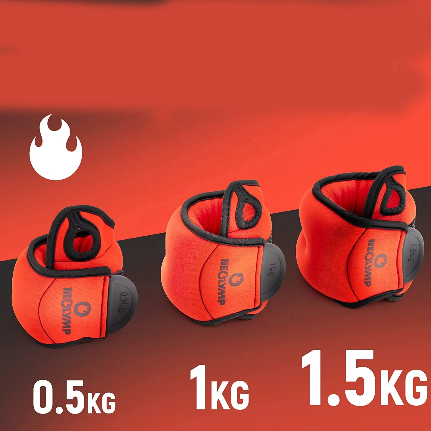 Weight Cuffs, Various Hand Weights from 0.5 kg to1.5 kg, Adjustable Wrist weight for Men and Women