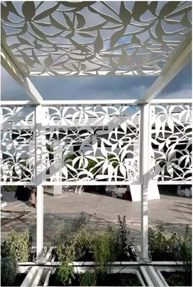 Стальная беседка Corten металлическая решетчатая садовая