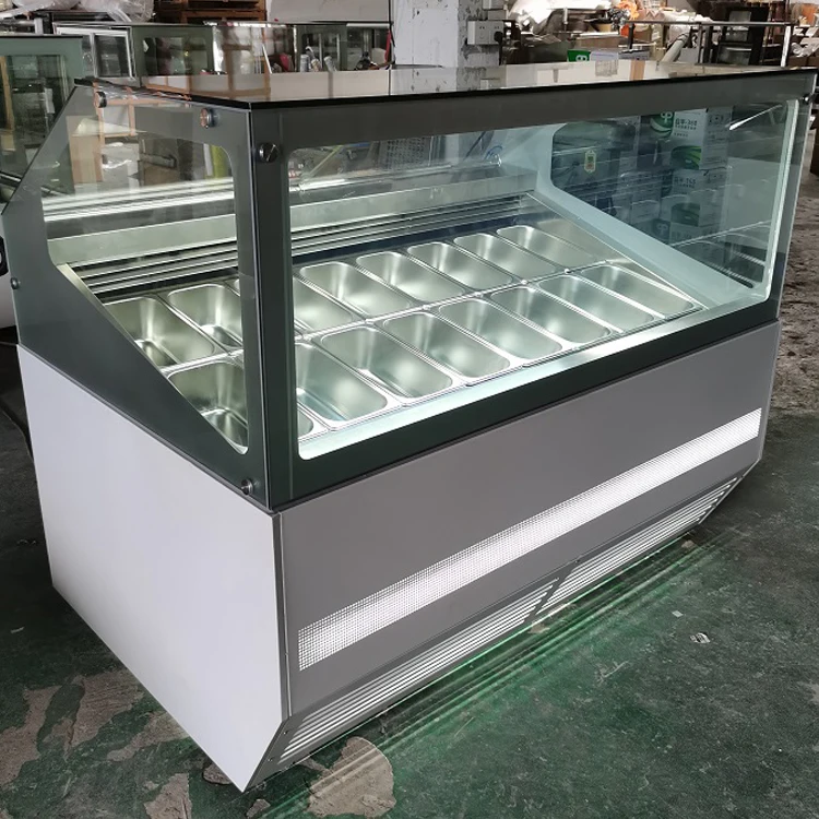 Ce Approved Italian Gelato Ice Cream Showcase Display Freezer / Ice Cream Dipping Cabinet for ice cream shop