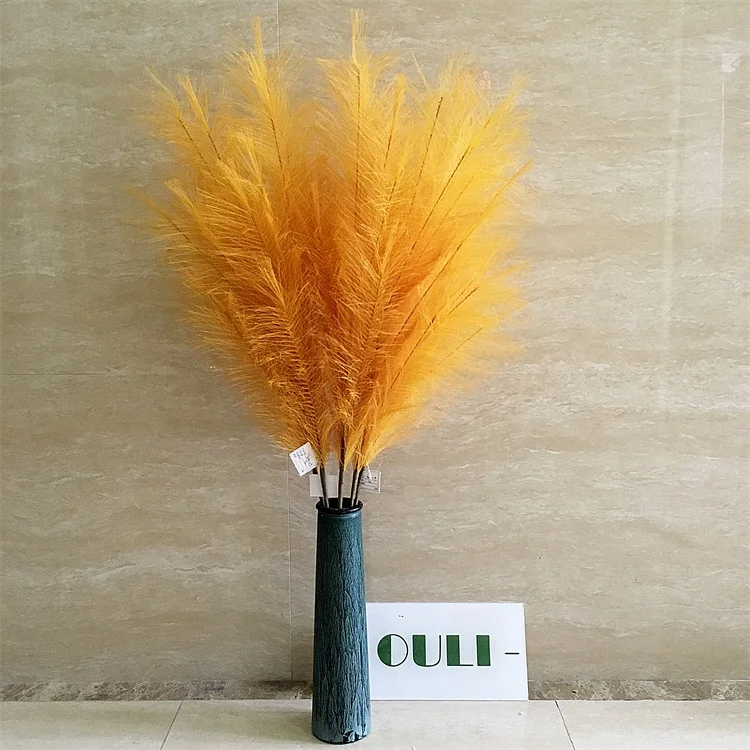 S-1174 Hot Selling INS Style Artificial Dried Decorative Pink Pampas Grass Wedding Backdrop Decoration