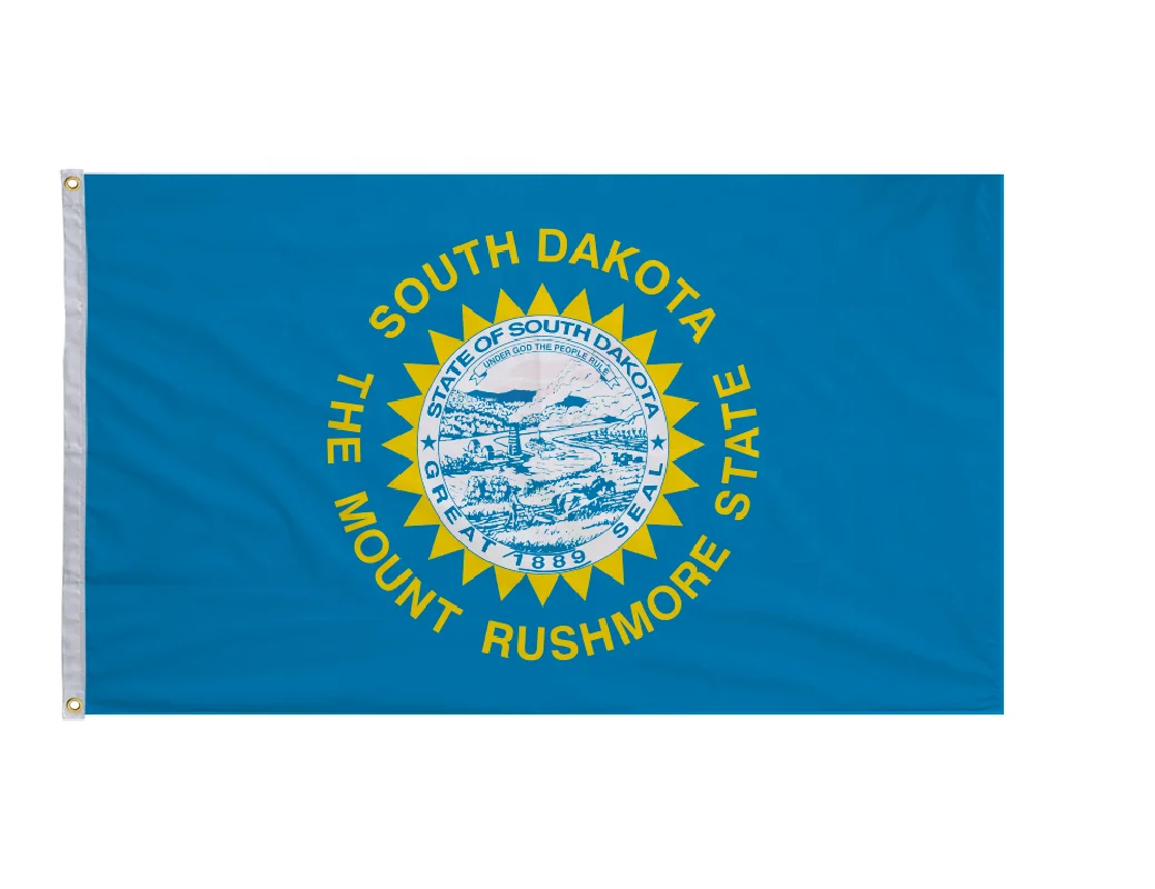 Poly 3x5 ft South Dakota State Flag Banner for Display Accessories in Home or Office Decorations