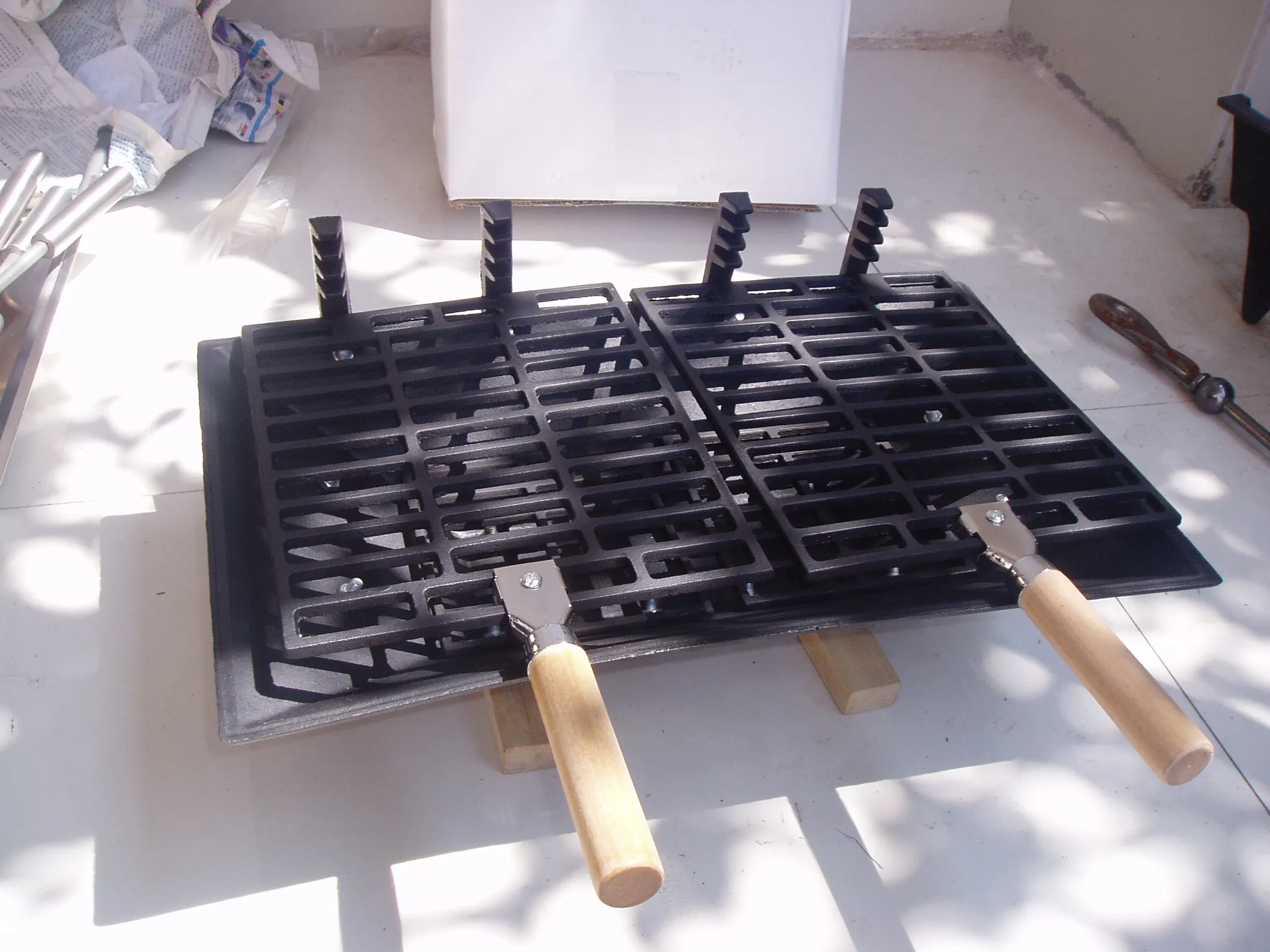 Hibachi Portable rectangular height adjustable tabletop small Charcoal japanese bbq grill for outdoor