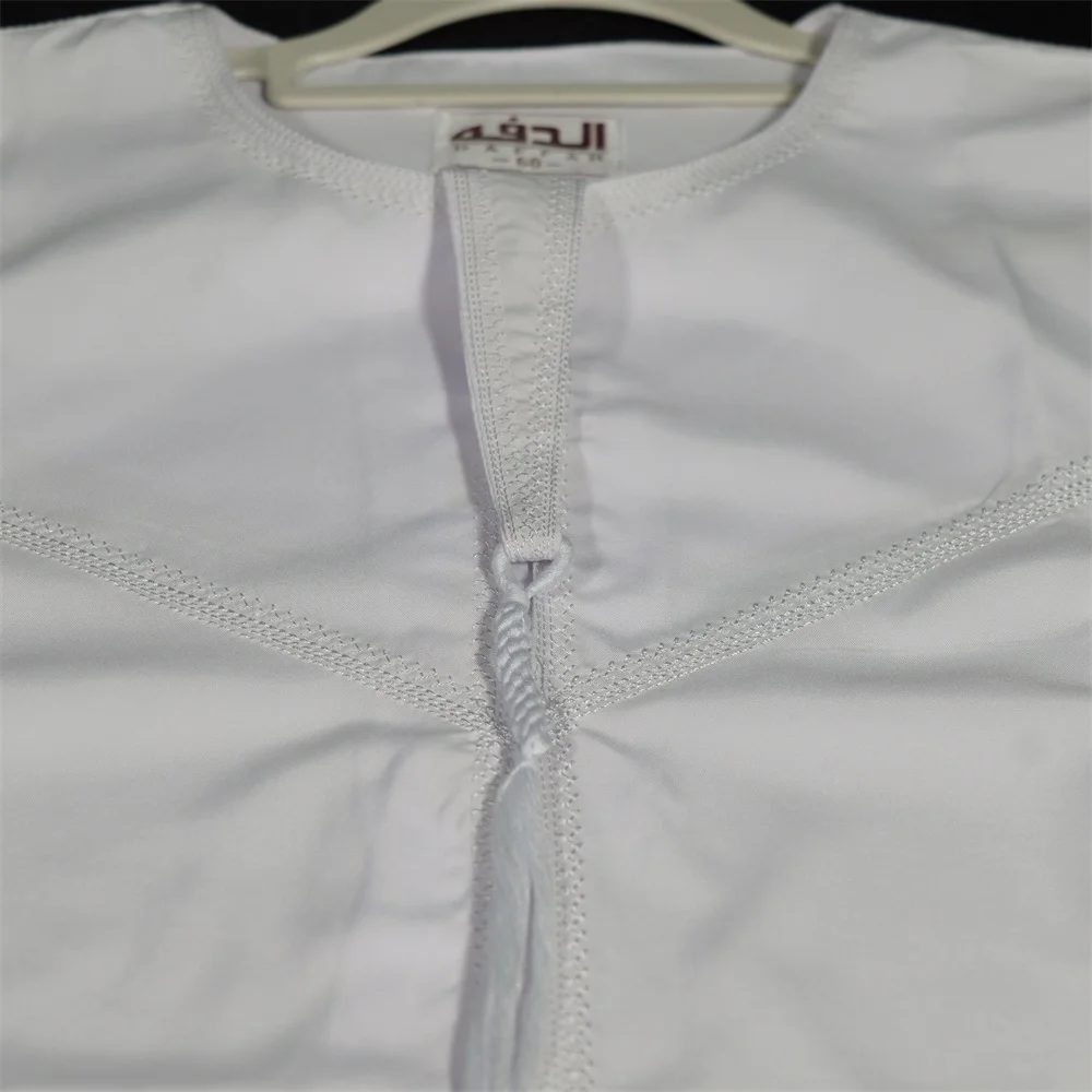 omani white dubai jalabiya men muslim thobes cotton islamic silk marocaine kaftan clothing abaya wholesaler button