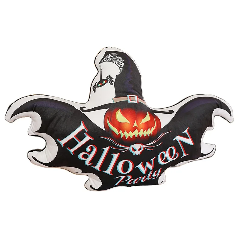 
Customized high quality cute plush pillow Halloween Pumpkin bat zombie pillow cushion 