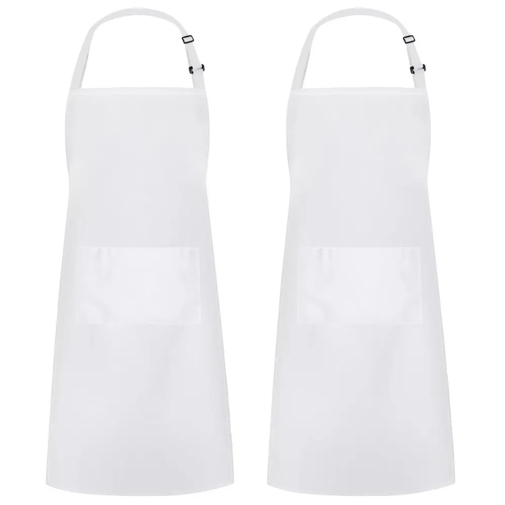 100% Cotton Kitchen Apron with an Adjustable Neck with Long Ties for Women Men Chef