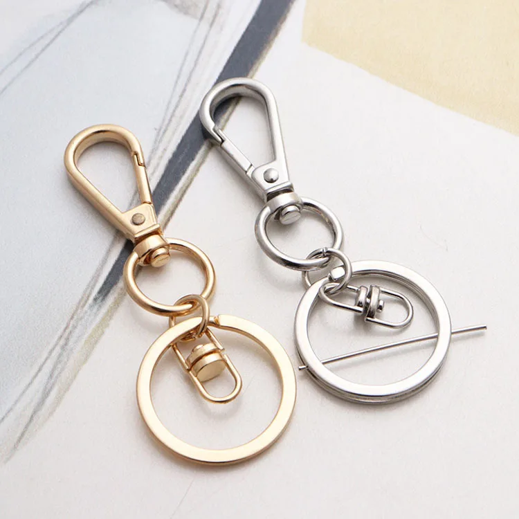 Wholesale Metal Lanyard Swivel Snap Hooks Key Rings Hook Lobster Clasps Key Alloy Ring Key Chain Metal Bag Hook Dog Buckle