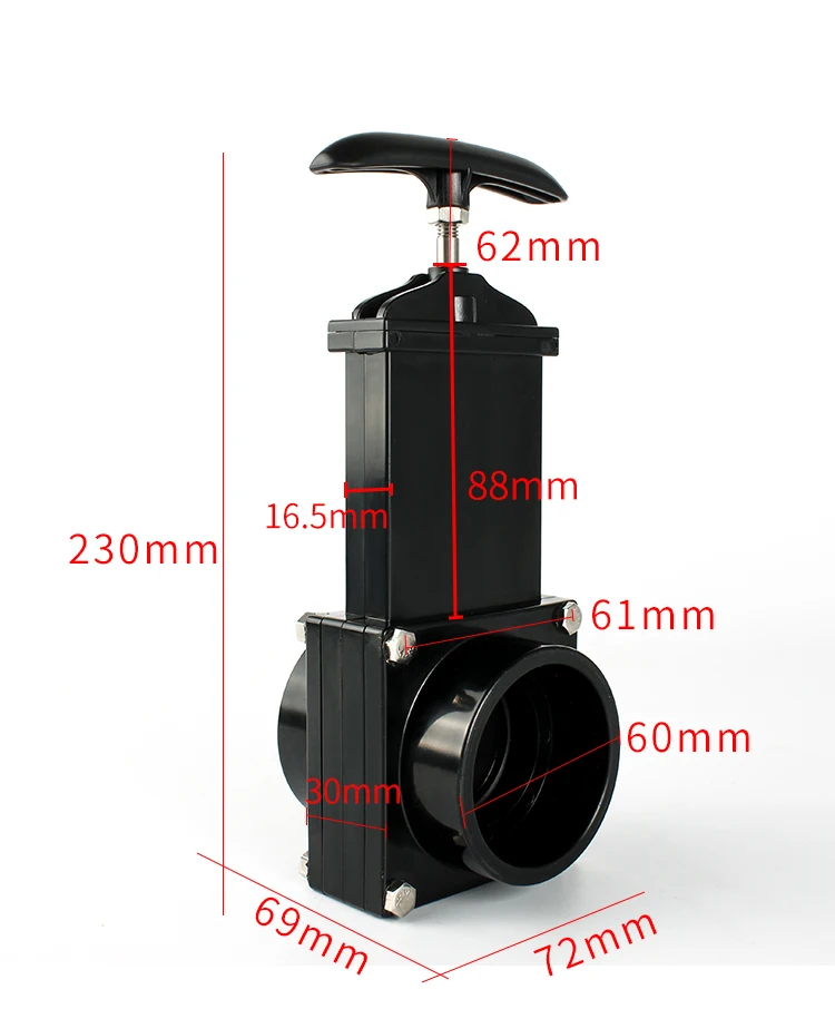 TYTXRV Caravan Accessories 2-inch RV Knife Water Gate Valve Portable Manual Control Sewage Drain Valve
