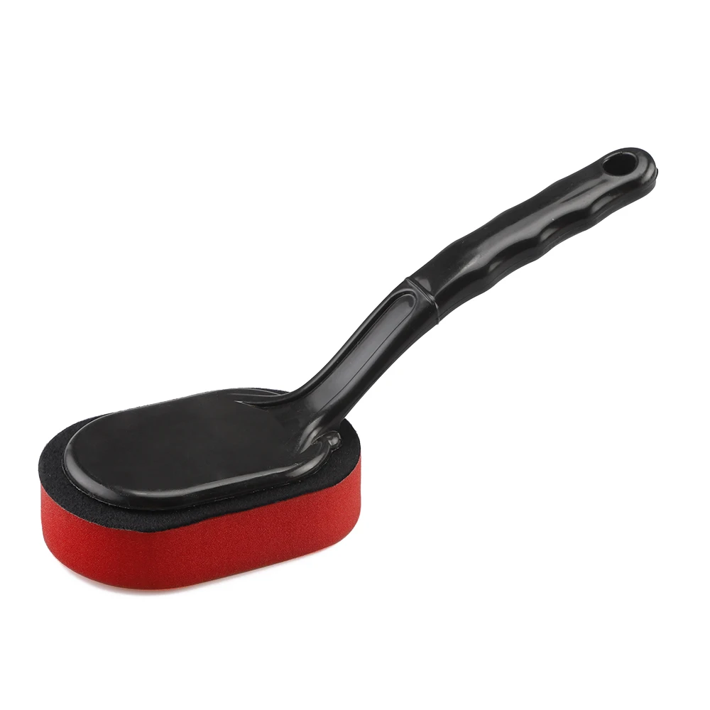 Head Replaceable Foam Applicator Pad Brush Hand Waxing Sponge Brush With Handle for Auto Detailing