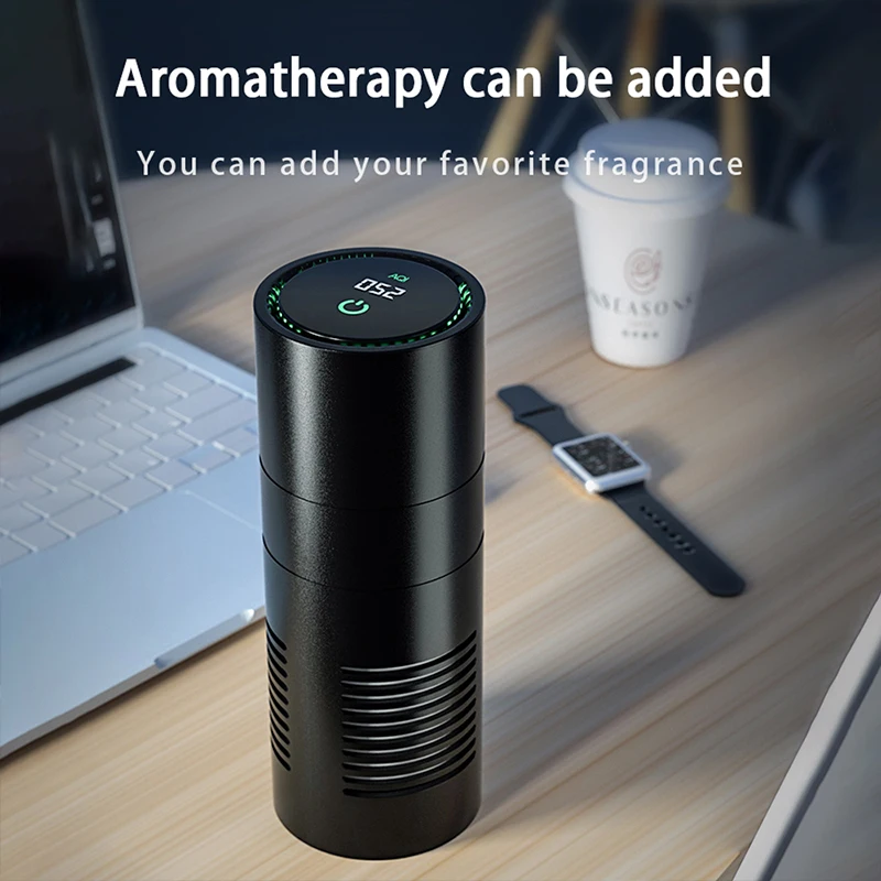 USAMS Portable Purifier With Led UV Light H13 HEPA Filter For Home Car Office Smart Car Air Purifier