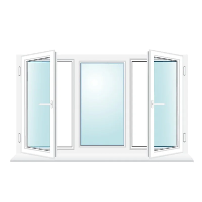 cheap price  pvc plastic steel casement windows
