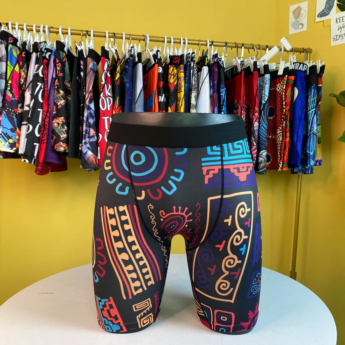 Оптовая продажа oem компрессионное Сублимационное Печать Пользовательский логотип полиэстер спандекс короткое Нижнее белье Мужские трусы-боксеры