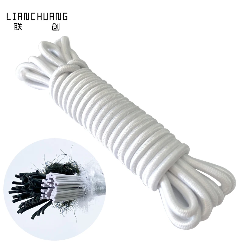 2.5mm 4mm 5mm 8mm 10mm Strong Stretch Elastic Bungee Cord Colorful Round Elastic Shock Rope Rubber Cord