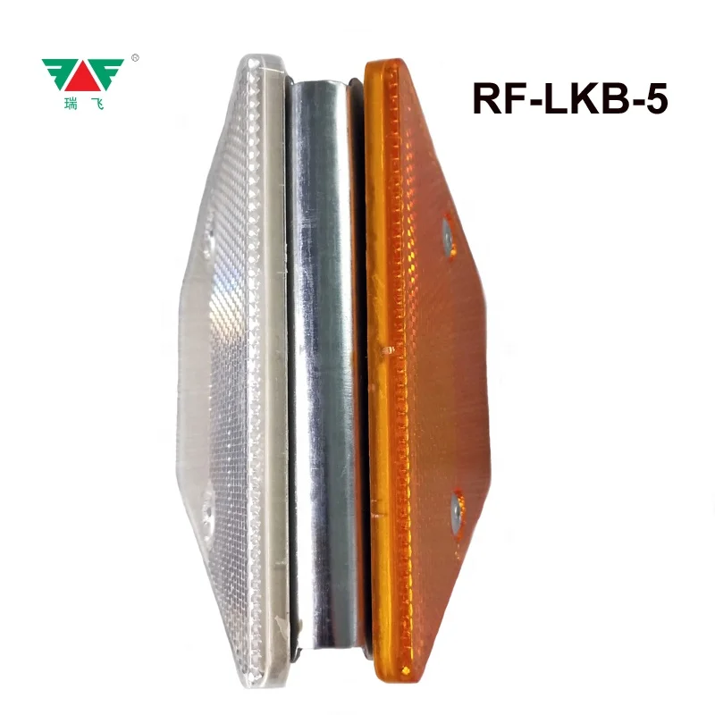 High Visible Highway Using Delineator Yellow-White Double Faced Ladder Shaped Two Reflectors Roadway  Delineator