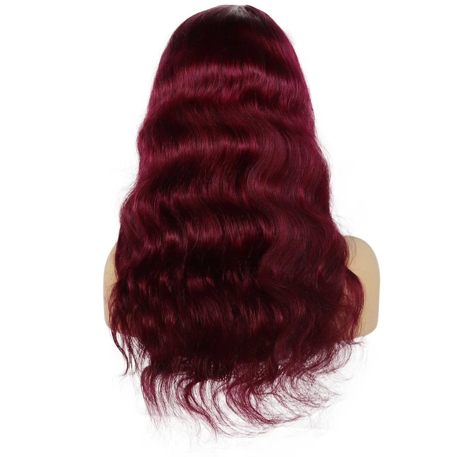 99J Straight/Body Wave 13x4 Burgundy HD Lace Front Pre Plucked Colored Human Hair Wigs for Women
