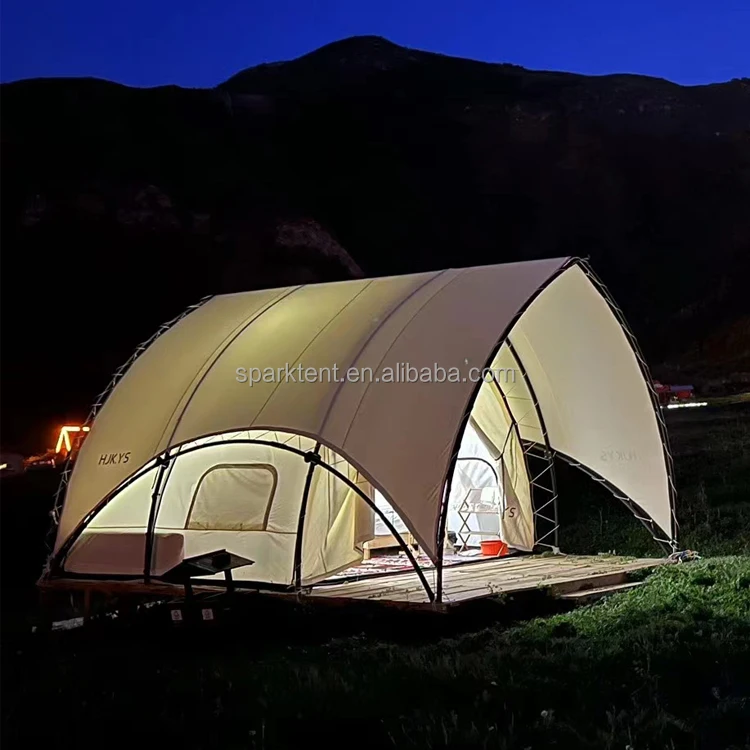 Outdoor Waterproof Sailing Shape Restaurant Tent Camping Safari Tent for Resort