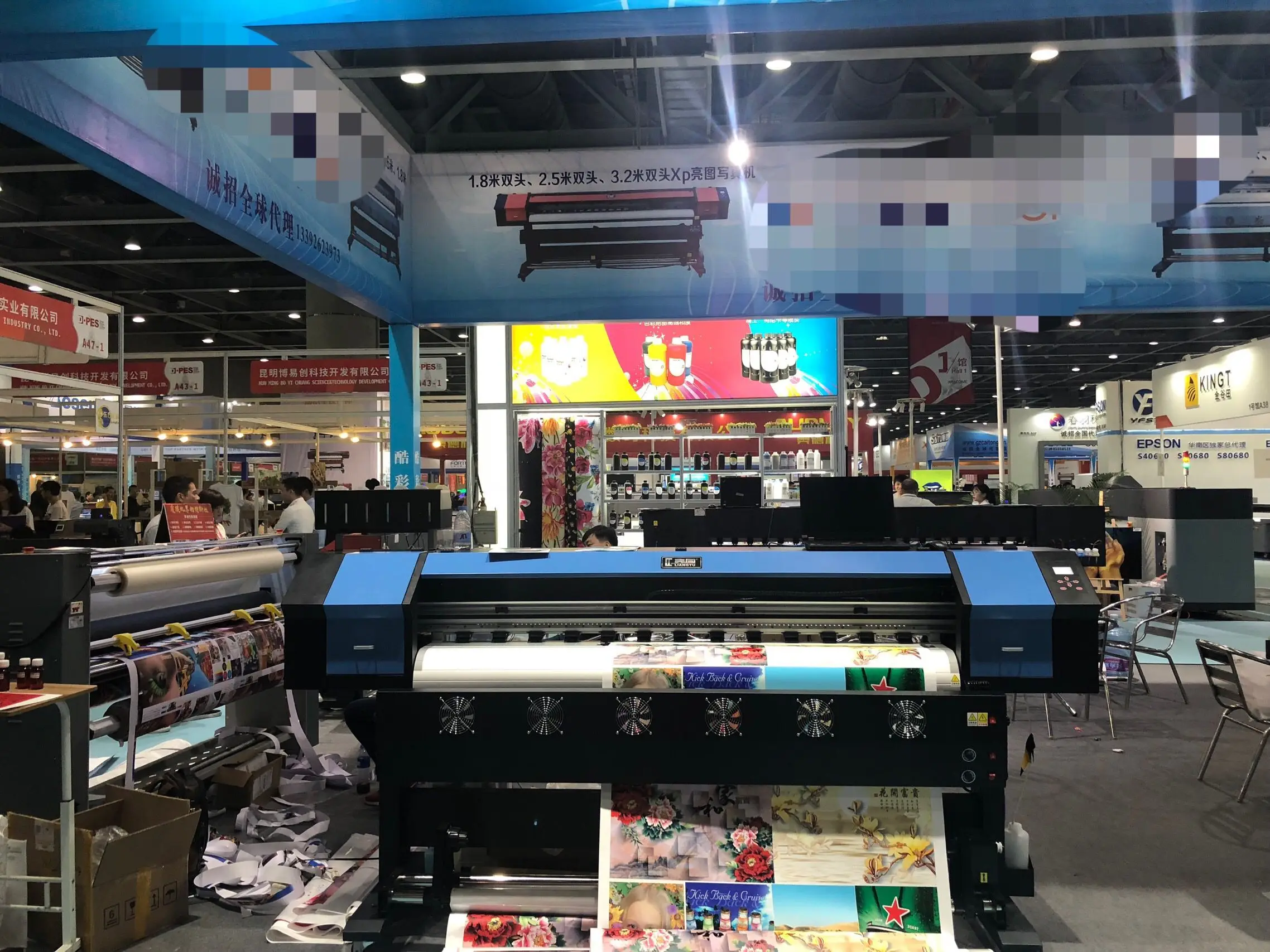 Good machine brand Eco Solvent Printer 1.6m 1.8m 3.2m 6 color eco solvent printer For Indoor Billboard Poster With best quality