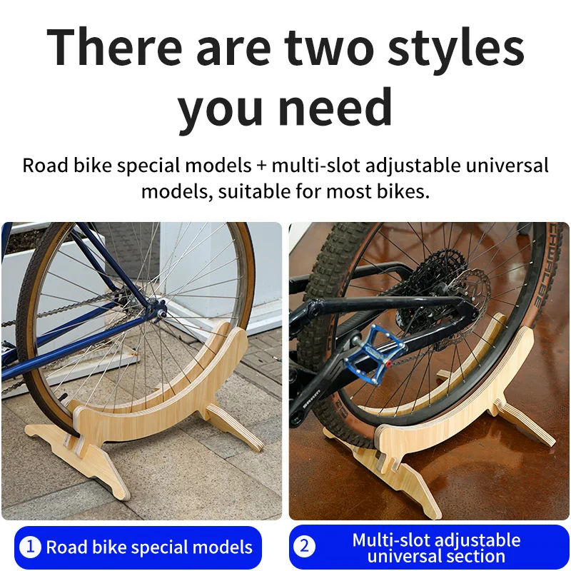 Bicycle Stand Indoor Bike Storage Parking Solid Wooden Stand For 16-24/ 26-29/700C Road Mountain Bike Rack Holder
