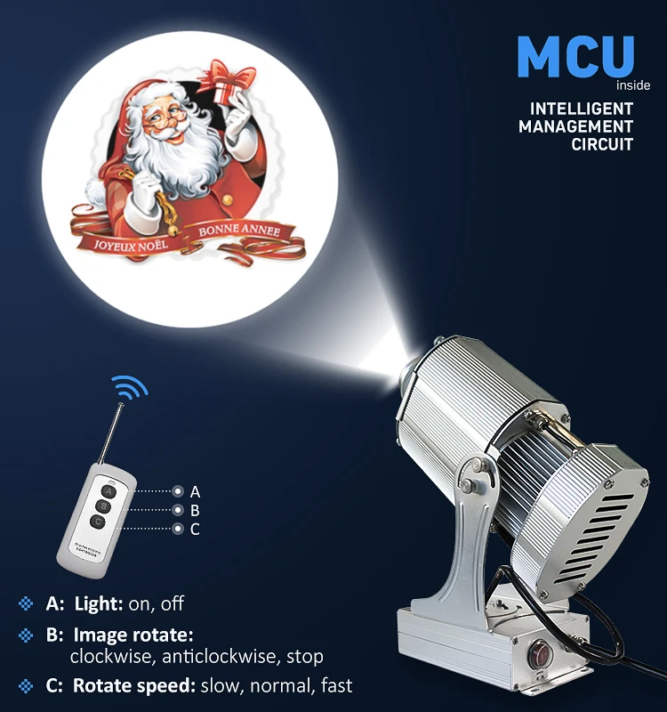 Outdoor Advertising 80 Watt Logo Projector Led Rotating Gobo Christmas Projector Lights