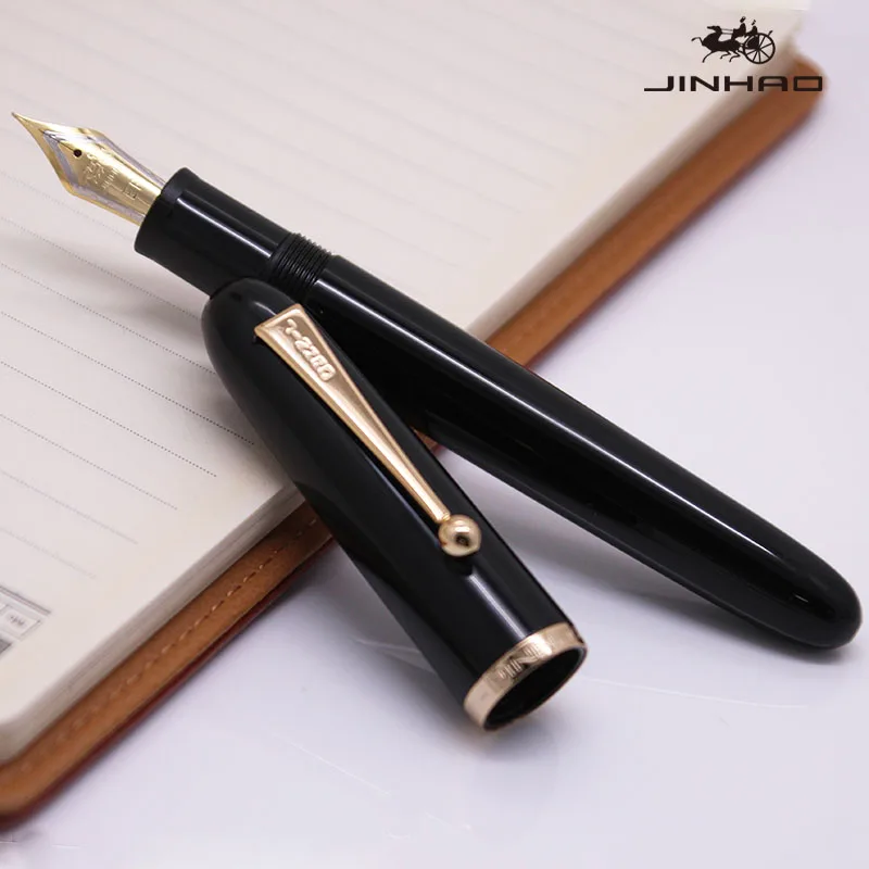 Custom Logo Fountain Pen Jinhao 9016 Vacuum Filling Large-Capacity Transparent Acrylic Calligraphy Pen With Ink Converter