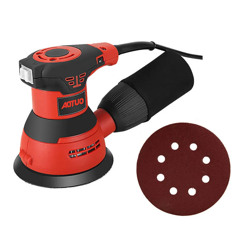 300W High Power DIY Floor Polisher Car Waxing Machine 125mm 5' Random Orbital Electric Sander Set Wall Putty Grinding Tools