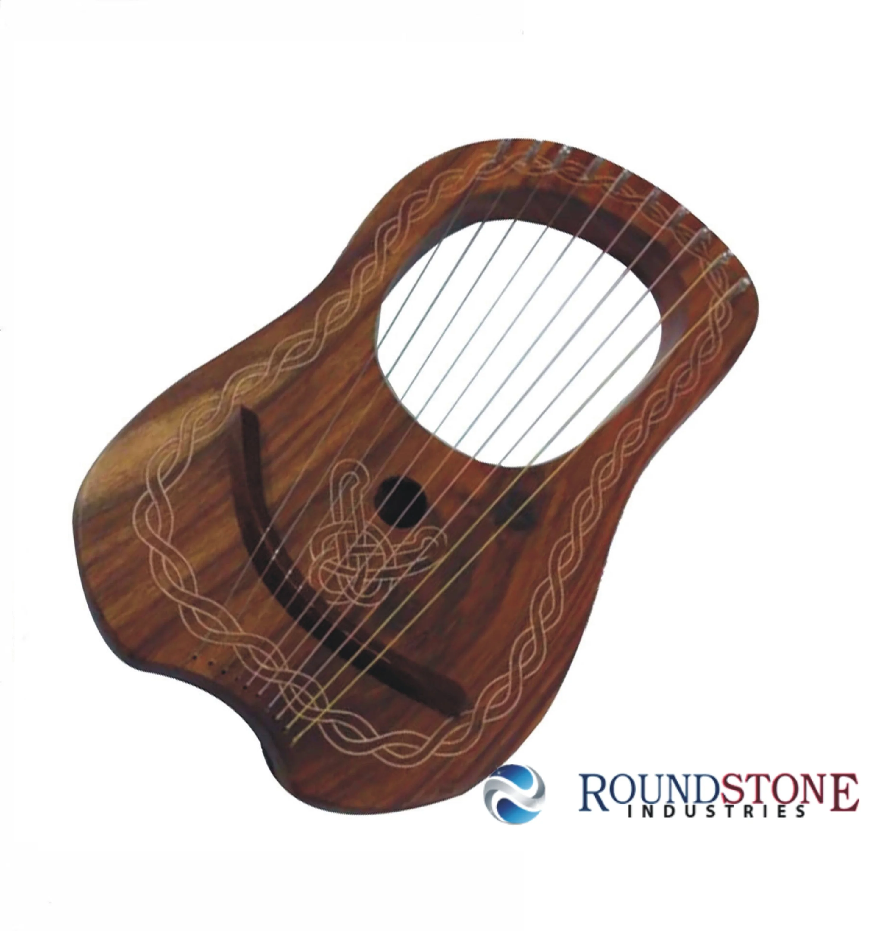 Lyre harp 10 strings Handmade ENGRAVED by rosewood and maple wood High Quality+Tuning Key&CARRYING bag Case musical instruments