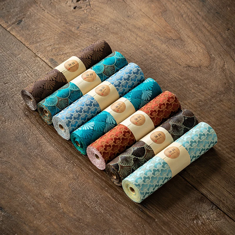 Плетеная парчовая скатерть, двусторонний Коврик для чая, коврик для стола, подставка, японская скатерть из сухой пены