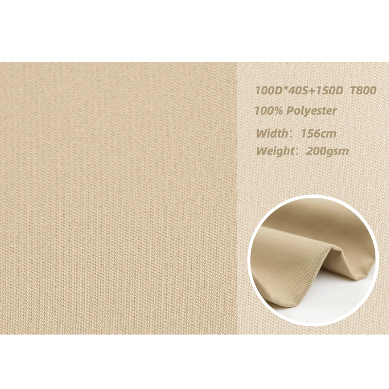 ECO-friendly Dying 100D*40S+150D-T800 Stretch Oxford fabric Waterproof 100% polyester fabric